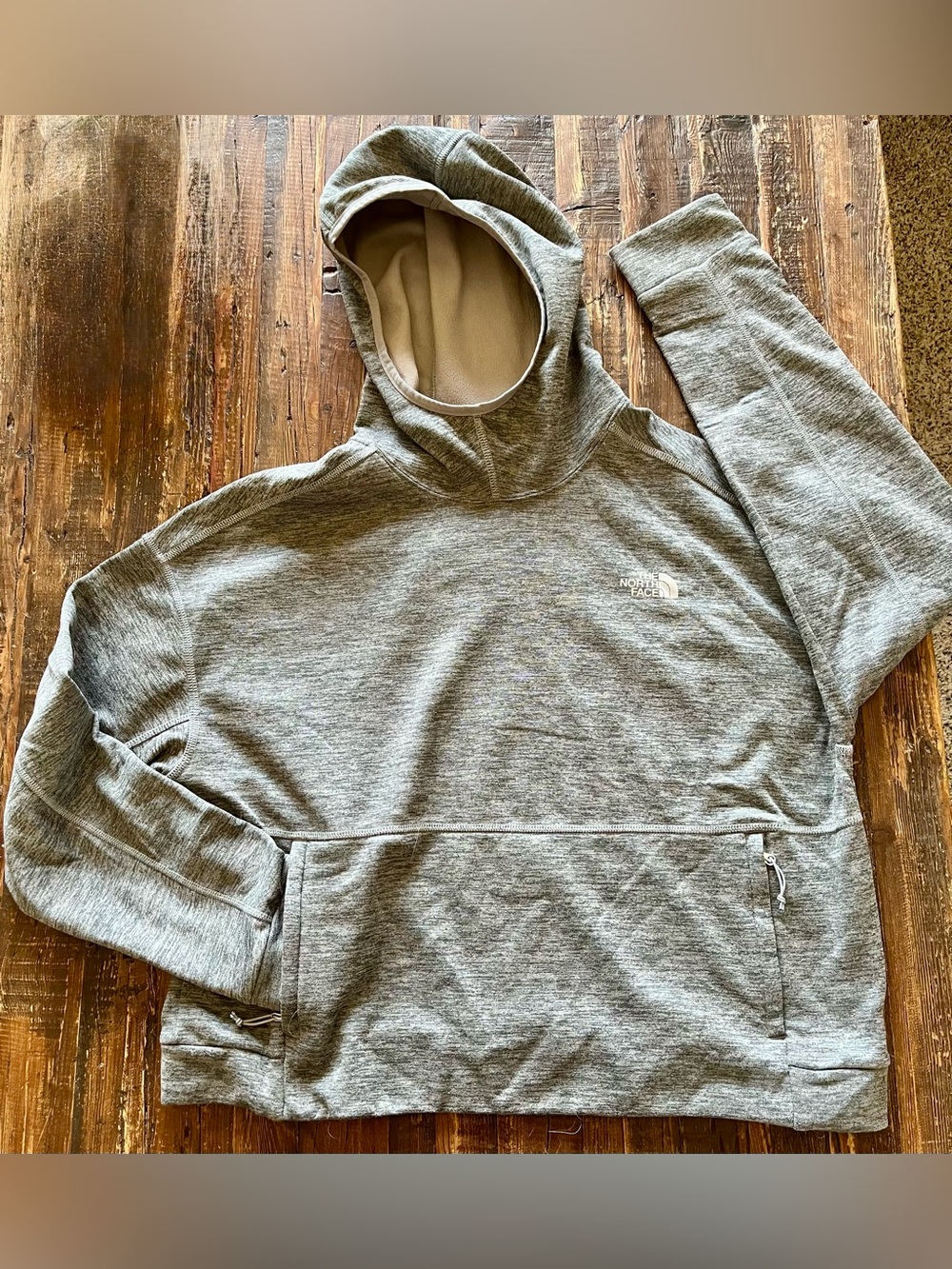 The North Face Womens Canyonlands Cropped Hoodie Sweatshirt Charcoal Gray Sz L